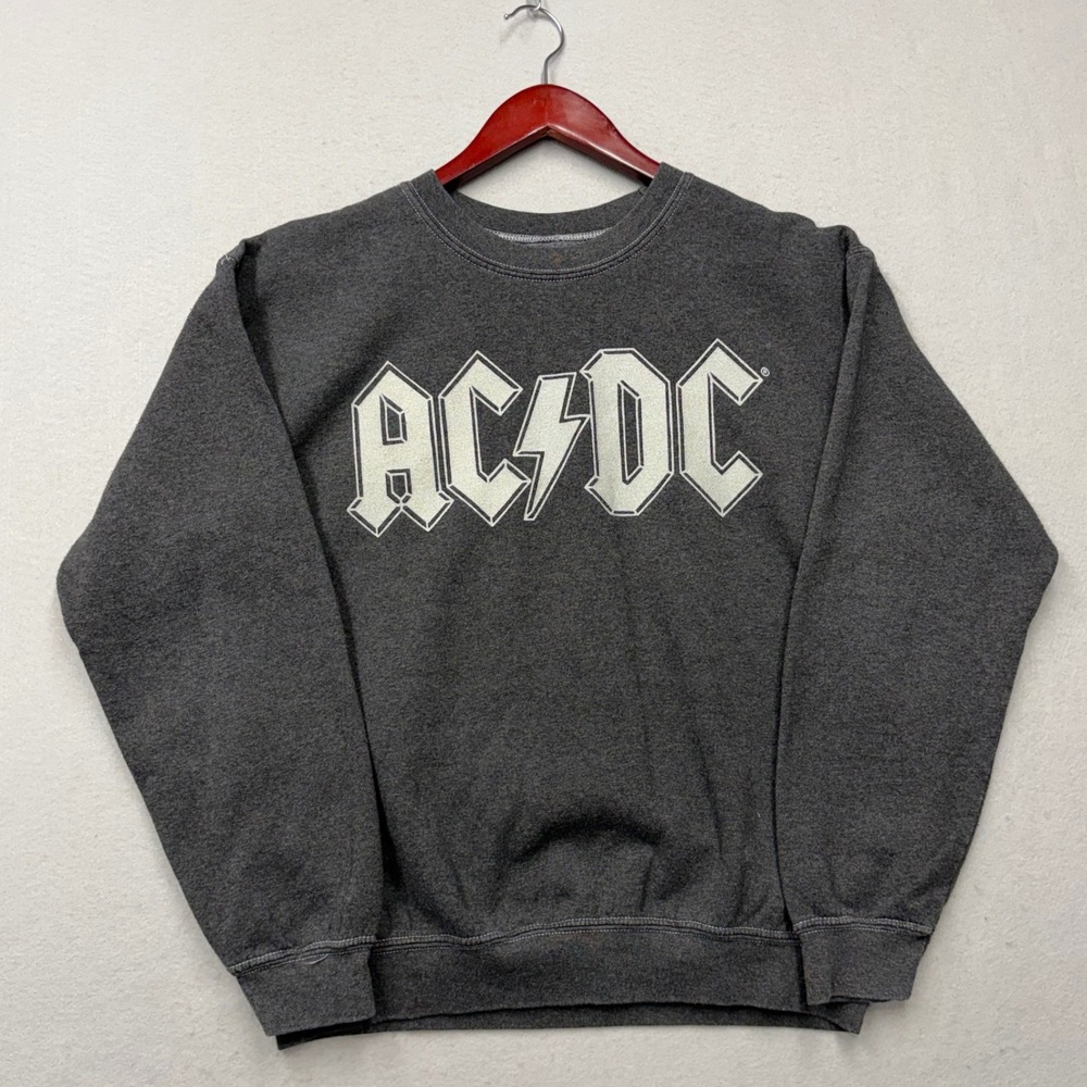AC/DC Sweatshirt Unisex S/M Charcoal Highway to Hell 1979 Tour Graphic Y2K